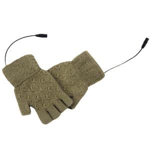 Far-Infrared Heated Knitted Wool Electric Heated Gloves For Winter Warmth And