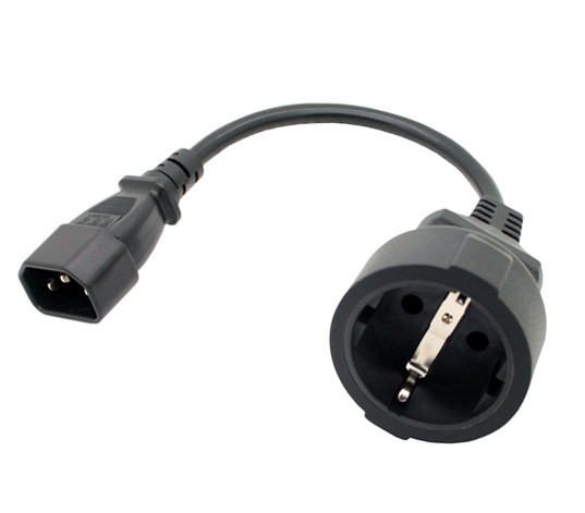 UPS Power Lead adapter, IEC 320 C14 to CEE 7/7 European Female adapter cable