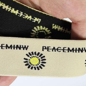 Flowers pattern Little daisy Knitted 4cm nylon elastic band for cuffs Waistband