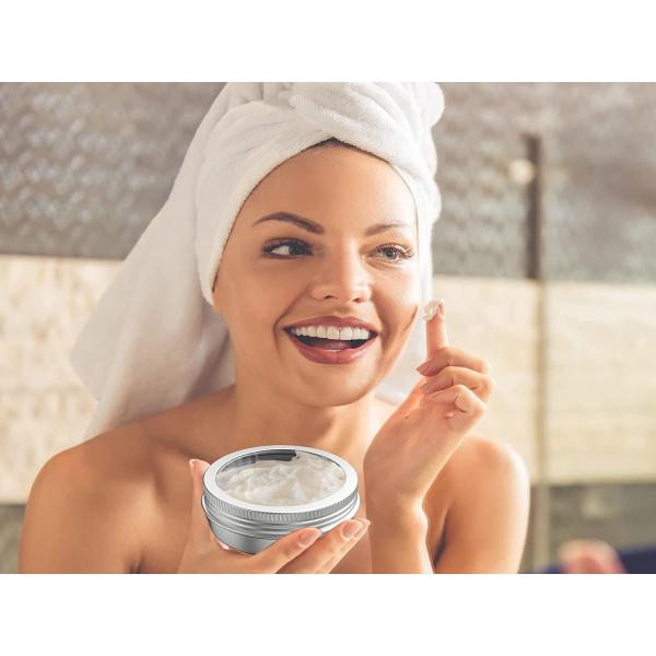 Silver Gold Empty Aluminum Cosmetic Jars Engraving Storage Container