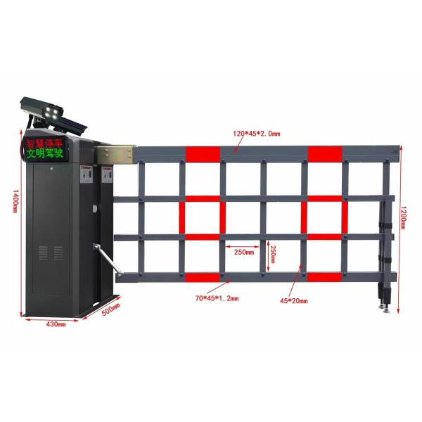 Custom Heavy Duty Barricade Airborne Automatic Boom Barrier Gate With Stronger Fence Arm