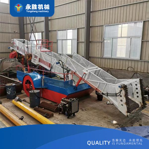 YSAPH10 88kw Aquatic Weed Cutter Boat 10m3 With 2 Section Rod Design For Water Grass Cutting