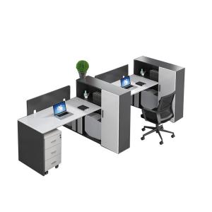 Black And White Office Furniture Staff Table Office Desks Work Station With