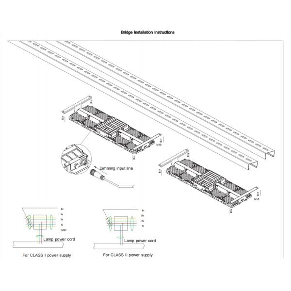 40W-450W 140-150lm/W IP67 Waterproof Dustproof LED Subway Light LED Underground Passage Light
