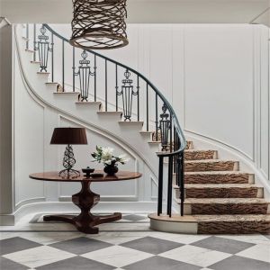 Rectangle Top Pipe Galvanized Steel Railing Balustrades For Modern Cheap Stair