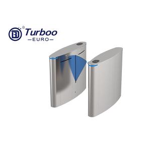 Retractable Flap Access Control Turnstile RFID SUS304 High Security