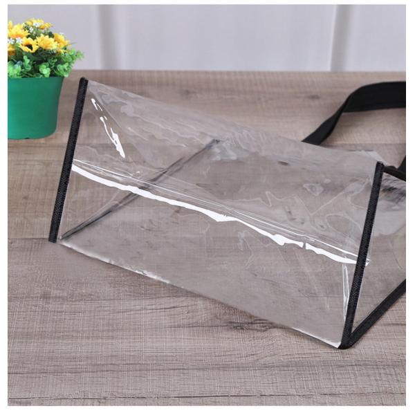 Travel Environmental PVC SHOPPING BAGS / Storage Clear Stadium Bag Cosmetic Bag With Zipper PVC BEACH BAG