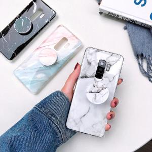 Samsung & Huawei TPU marble case with holder, Samsung S7 edge TPU marble case