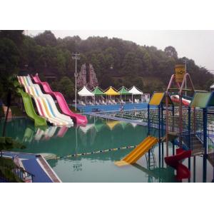 Rainbow Adult Swimming Pool Water Slides For Holiday Resort 2-14 Visitors