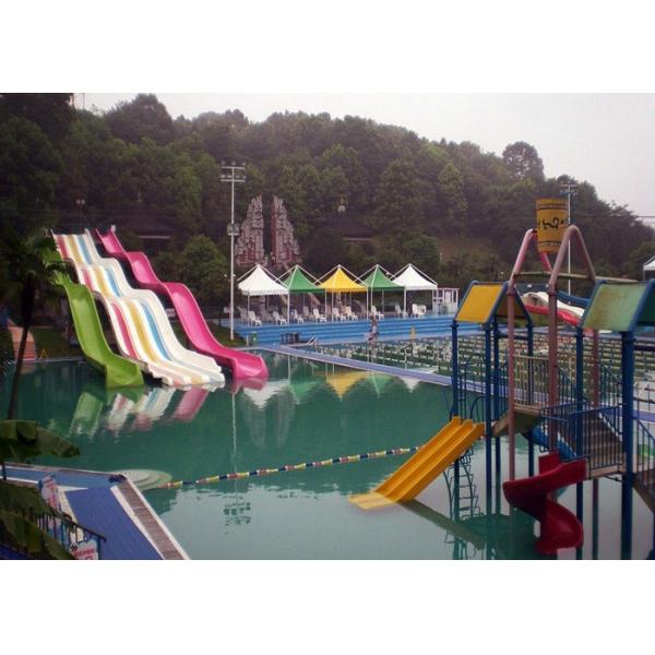 Muti - Color Racing Outdoor Fiberglass Water Slides For Youth / Children