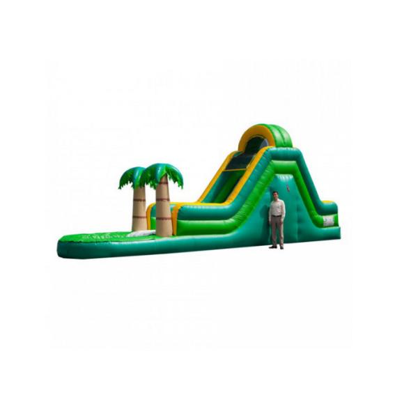 Outdoor Party Big Inflatable Water Slides , Tropical Backyard Inflatable Water