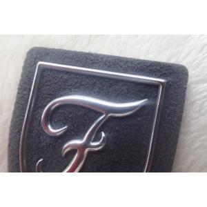 Custom Heat Transfer Embossed Leather Patches 3D Logo On Suede , Clothes TPU