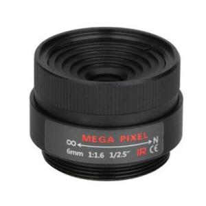 Cheap 1/2.5&quot; 6mm F1.6 3Megapixel CS-mount Fixed Focal IR Lens Megapixel Prime Lens for sale