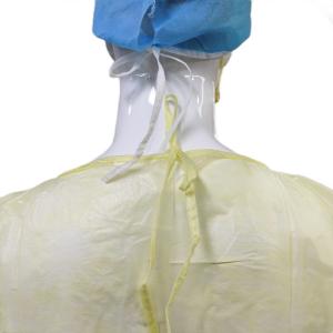 Chemotherapy gowns disposable yellow color waterproof medical surgical en14126