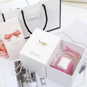 10*10*12cm Luxury Custom Scented 30cl Candle Box Tube Packaging With Gold Foil