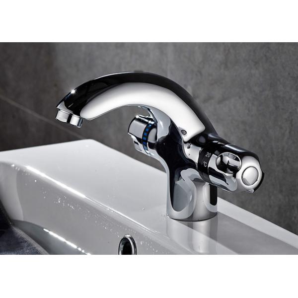 Quality ROVATE Thermostatic Dual Handle Bathroom Basin Mixer Bubble Aerator wholesale