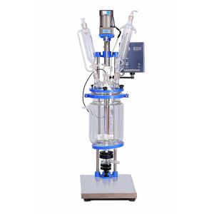 Cheap 5L Glass Reactor Jacketed Double Layer Glass Reactor For Lab for sale