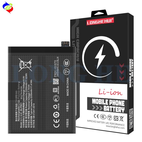 Quality ODM/OEM Black 4500mAh BLP801 Mobile Phone Battery for OPPO OnePlus 8T OnePlus 9R wholesale