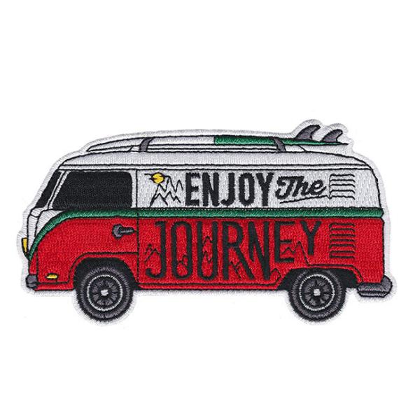 Quality Journey Car Custom Woven Badges Embroidered Sew on Iron on Patches wholesale