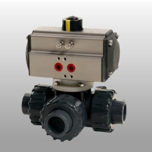 Pneumatic Actuator Operated Ball Valve UPVC Ball Valve Explosion Proof