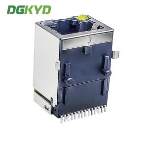 Surface mounted RJ45 connector with gigabit RJ45 and light LCP material SMD