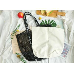100% Polyester Mesh Tote Bag , Silk Screen Printing Recyclable Tote Bag