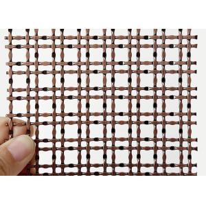 China 316 Stainless Steel Red Color Antique Copper Lock Crimp Wire Mesh For Ceiling on sale