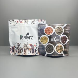 Smell Proof Printed Mylar Stand Up Pouches Zipper Tea Packaging Bag
