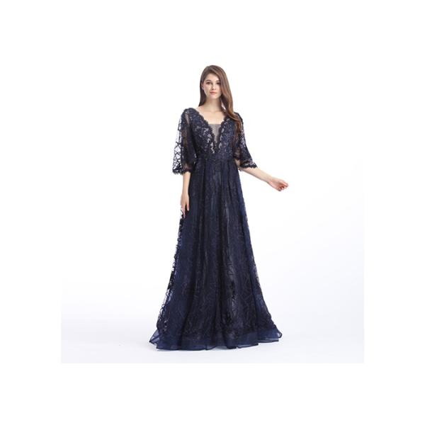 Quality Fishtail Long Sparkly Prom Dresses Deep V Neck Ruffles With Fancy Embroidery wholesale