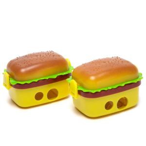 Baby Safe Cute Hamburger Double Hole Manual Pencil Sharpener