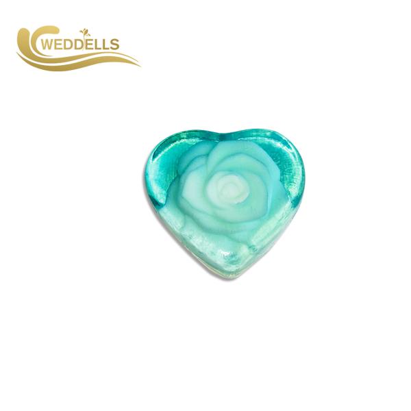 Quality Heart Shape Transparent Custom Soap Bars Mint Fragrance 2 Years Shelf Life wholesale