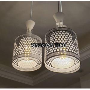 OEM ODM Punching Metal Mesh , perforated metal sheet for hotel decorative lamp