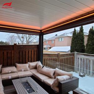 Aluminum Retractable Pergola For Outdoor Scenes Controlled By Remote Control And