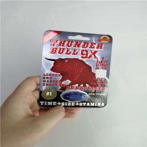 Rhino 7 3D Blister Card Packaging Mens Sexual Supplements For Boosting Libido
