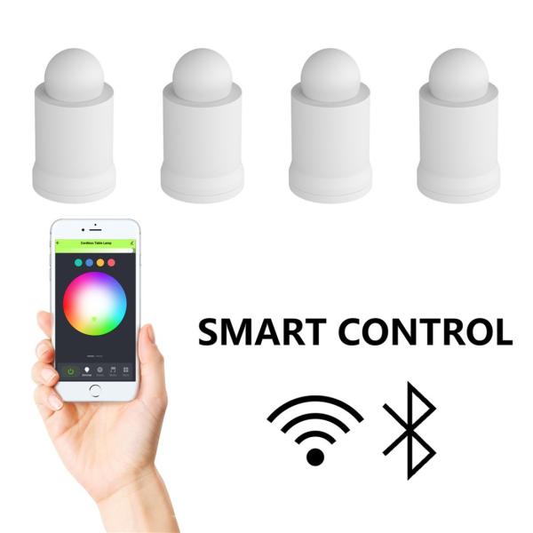 Wi-Fi Rechargeable Flameless Flickering LED Candle Light, Smart Battery Operated Waterproof Ambiance Lihgt