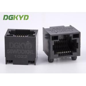 Cheap 1x1 90 degree right angle tab up RJ45 socket ethernet connector without transformer for sale