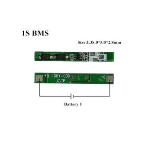 1S 2A Li Ion BMS PCM Battery Protection Board With Nickel Strip