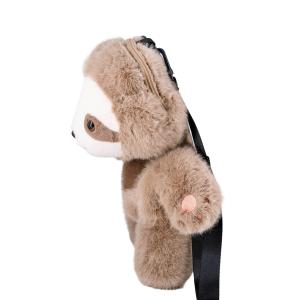 Short Plush Stuffed Animal Backpack Sloth Bag Customizable Color 30cm-50cm