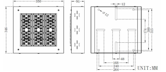 CE RoHS SAA 150w Canopy LED Light Energy Saving For Gas Station