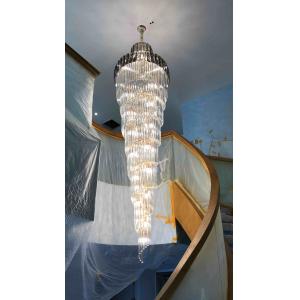 Luxury crystal chandelier for staircase spiral design modern crystal lamp(WH-NC
