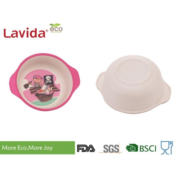 Unbreakable 4 - Compartment Kid's Bamboo Fiber Tray Cartoon Sea Rover And Pirate Pattern