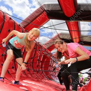 Commercial Use PVC Inflatable 5k Run Obstacle Course With Fire Resistant