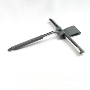 Stainless Steel Window Squeegee With Silicone Blade / Hook