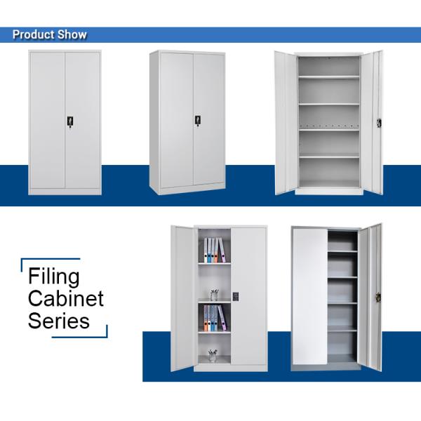 Office Furniture Metal Filing Cupboard 4 Adjustable Shelf File Cabinet