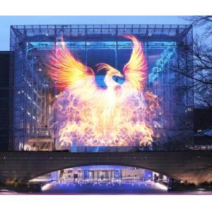 5000cd/Sqm Adhesive LED Transparent Film Screen , Advertising LED Video Wall