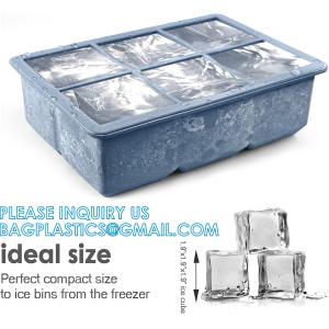 Silicone Ice Cube Molds With Removable Lids Reusable And BPA Free For Whiskey,