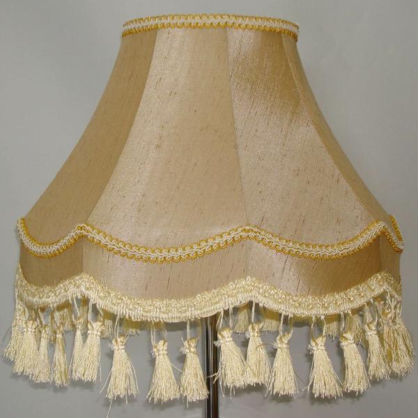 Quality Fringed Hard Back TC Fabric Classical Lamp Shades Victoria Drum / tapered wholesale