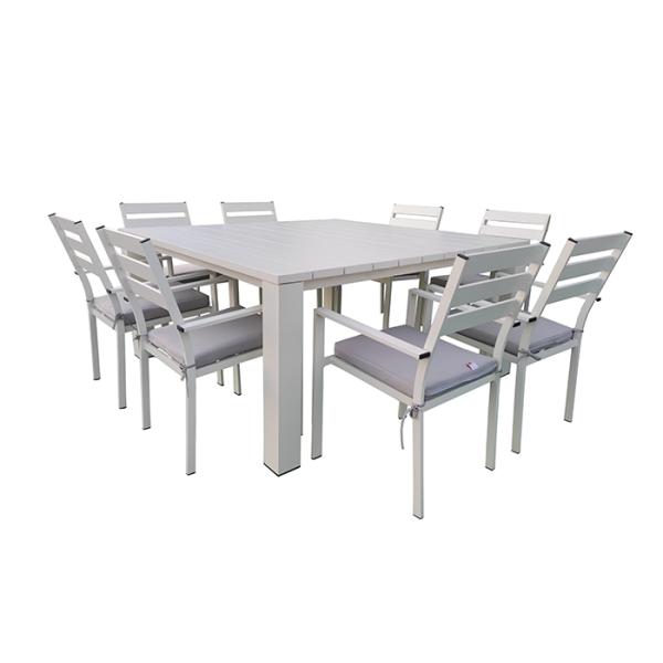 160 Outdoor Garden Table Square Aluminium Assembly Multi Person Dining