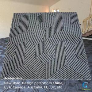 Heavy Duty 18mm Black Patent 3D RIB Texture PP Garage Floor Tiles For Home Or