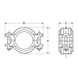 Flexible coupling for quick joints grooved piping system 600 psi 42bar